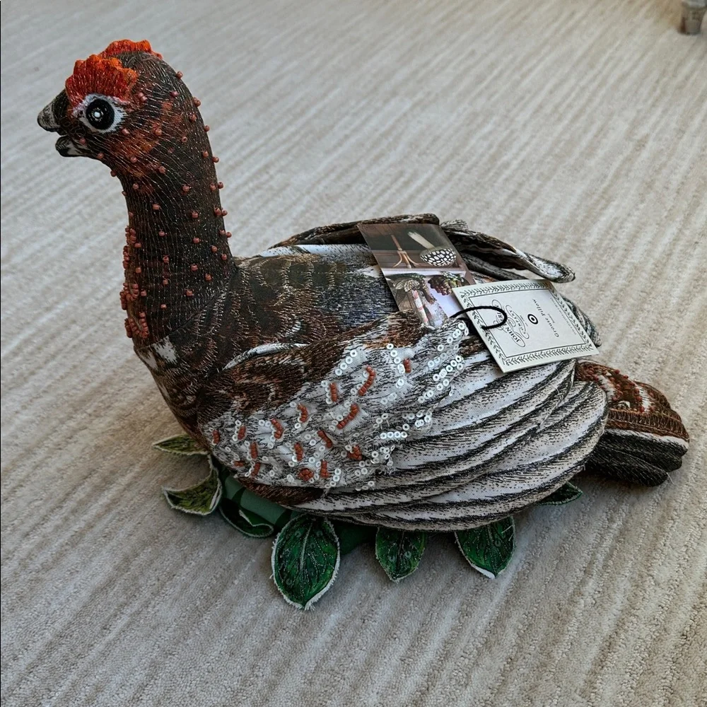 John Derian for Target Beaded Grouse Pillow 2025 Fall